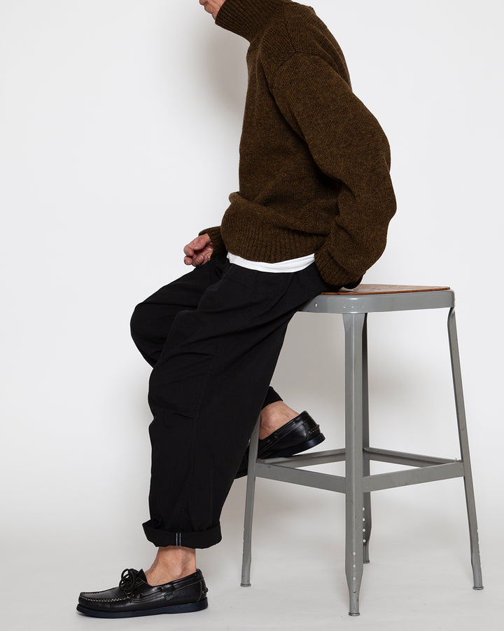 FP005 - AGGRESSOR SLACKS / Black w/ Bio-wash