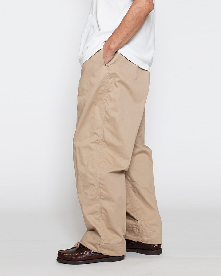 FP018・NAVY EASY SLACKS / Khaki