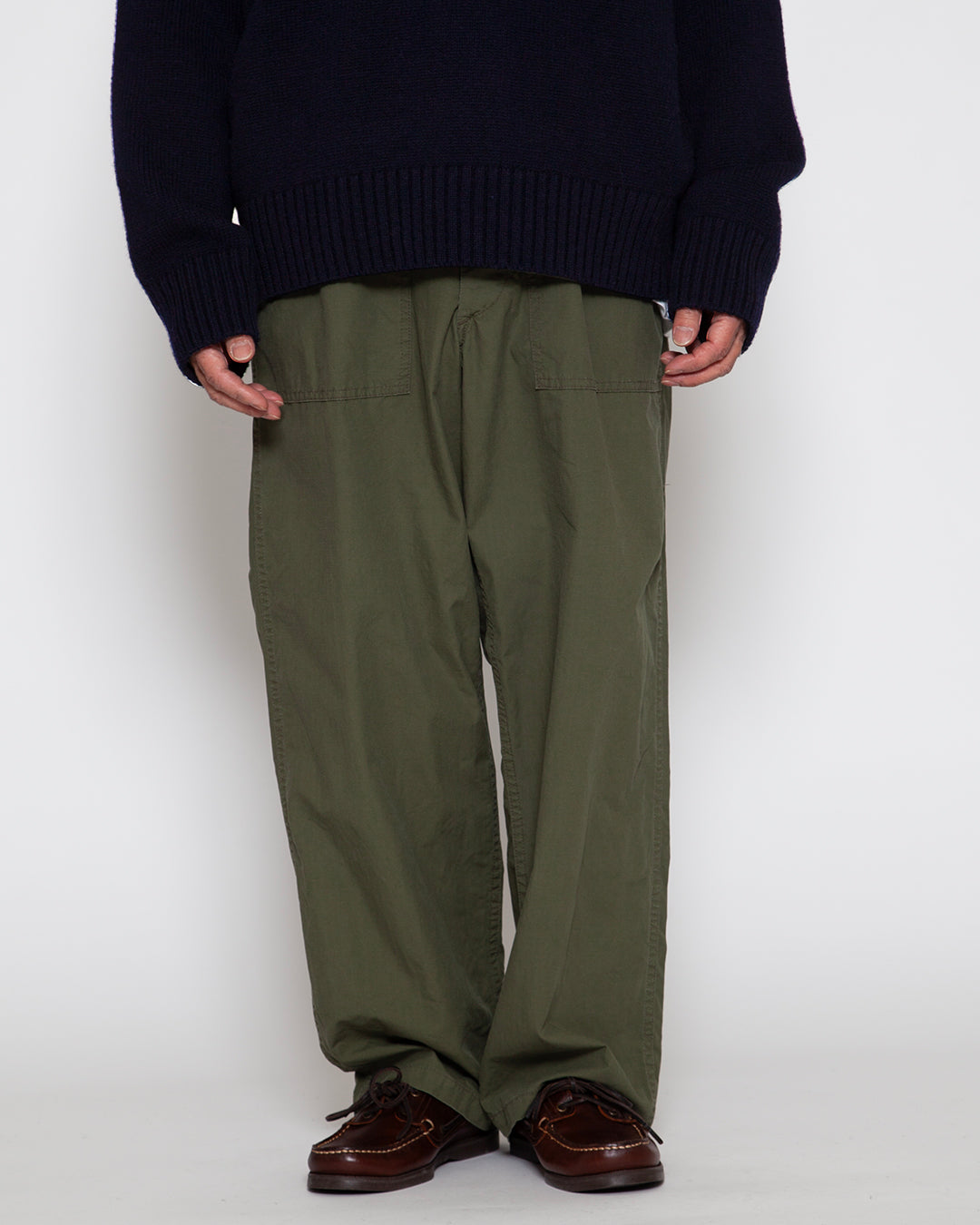 FP027 - M-47 UTILITY SLACKS / Olive Green w/ Bio-wash