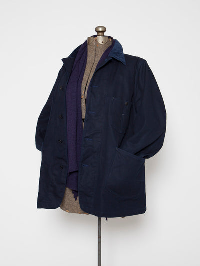 CJ043 - CORONA・Myrtle Work Coat / TAKEYARI Craft Canvas - Navy
