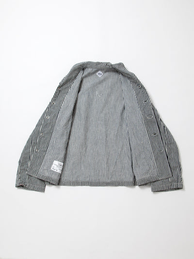 CJ004 - CORONA・Utility Navy Jumper / High Density Hickory Stripe - Indigo×Natural