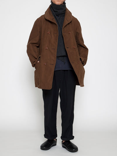 CJ009 - CORONA・Utility Mackinaw Coat / Cotton Moleskin - Brown