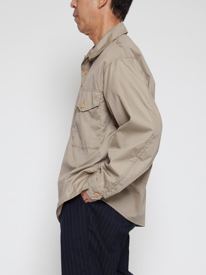 THE CORONA UTILITY - CS008・Utility Pullover Stream Shirt / USMC M-51 NYCO Blocks - Beige