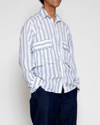 THE CORONA UTILITY・Hunter Hiker Jac Shirt / White × Blue