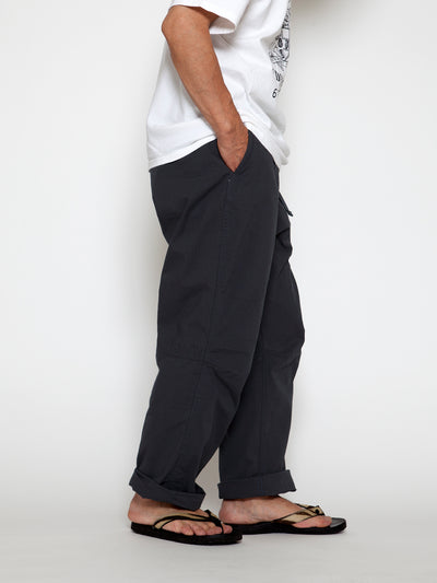 FP007E - FATIGUE SLACKS "EX-48 EASY SLACKS" / Nylon + Cotton Ripstop - Charcoal