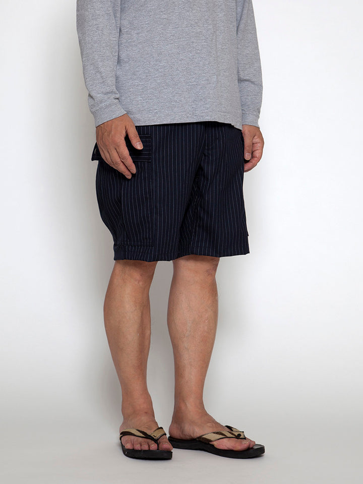 FP009・"M-51 SHORT SLACKS" / TR Oxford - Navy Stripe