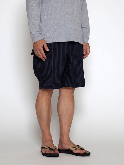 FP009 - FATIGUE SLACKS "M-51 SHORT SLACKS" / TR Oxford - Navy Stripe