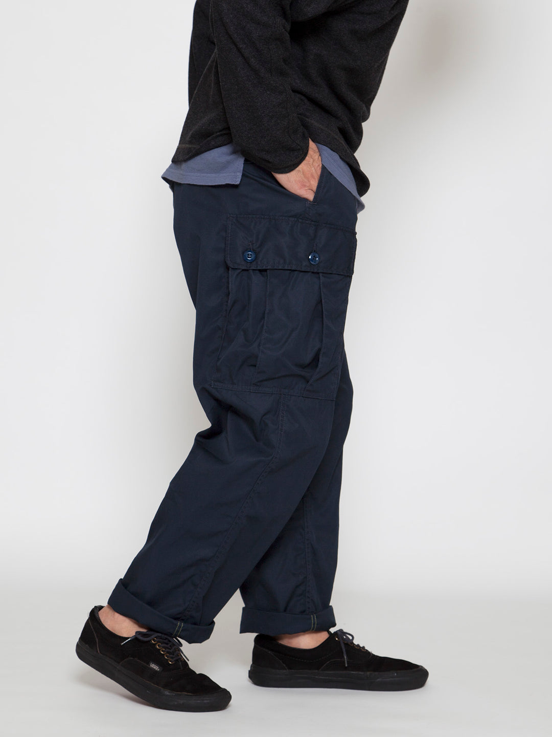 FP013・"VIETNAM SLACKS" / High Density Cotton Gabardine - Midnight Navy