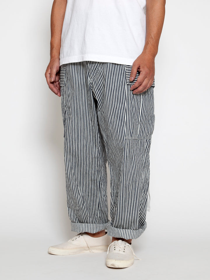 FP013・"VIETNAM SLACKS" / High Density Hickory Stripe - Indigo ×Natural