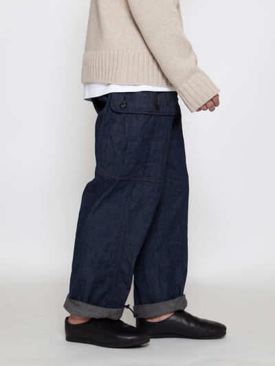 FP013 - FATIGUE SLACKS "VIETNAM SLACKS" / 8.5oz High Density Indigo Denim
