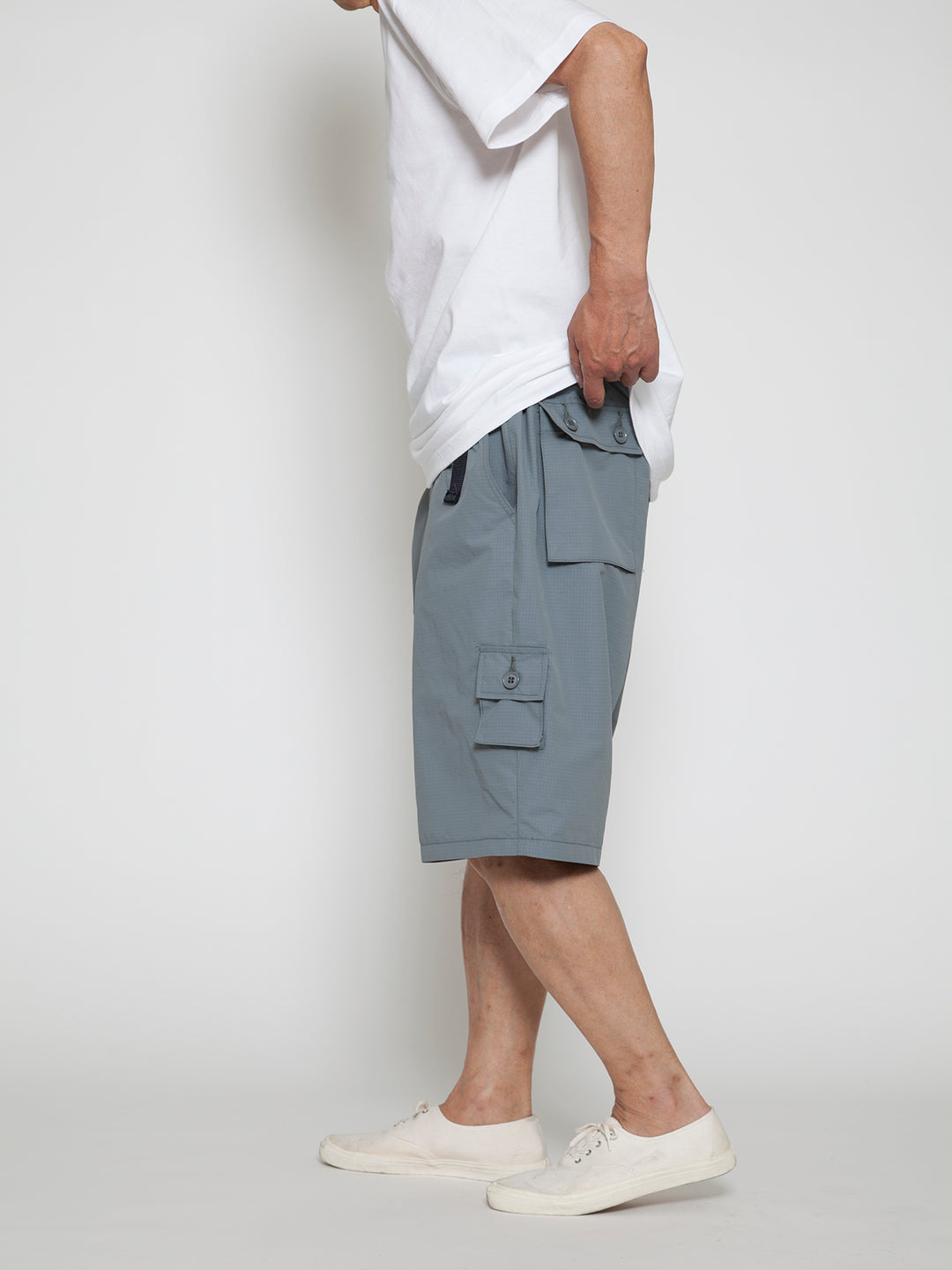 FATIGUE SLACKS - FP014E・"TIGER EASY SHORT SLACKS" / Polyester Ripstop - Light Grey