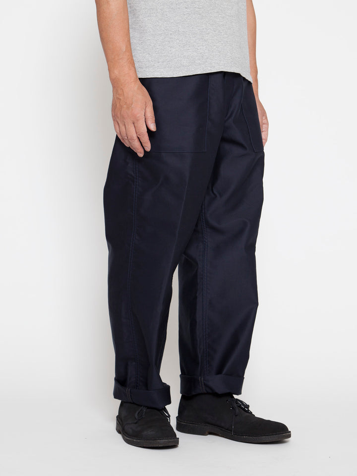 FP016・"SEAMANS SLACKS" / Giza Cotton Moleskin - Navy