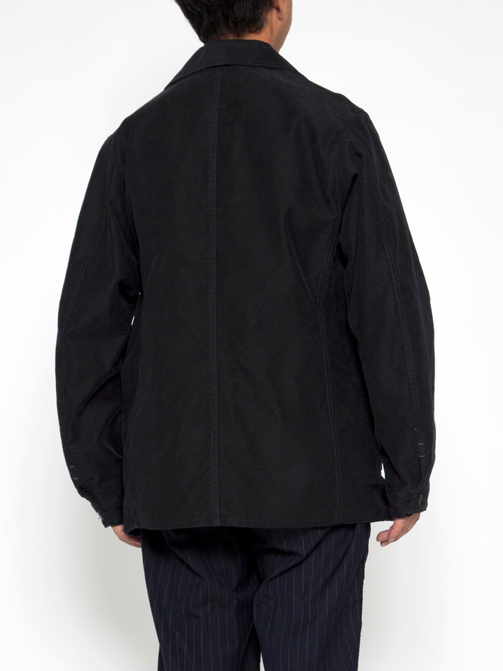 CJ002・Utility Work Coat / Cotton Moleskin / Black