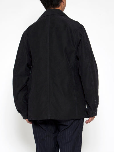 CJ002 - CORONA・Utility Work Coat / Cotton Moleskin / Black