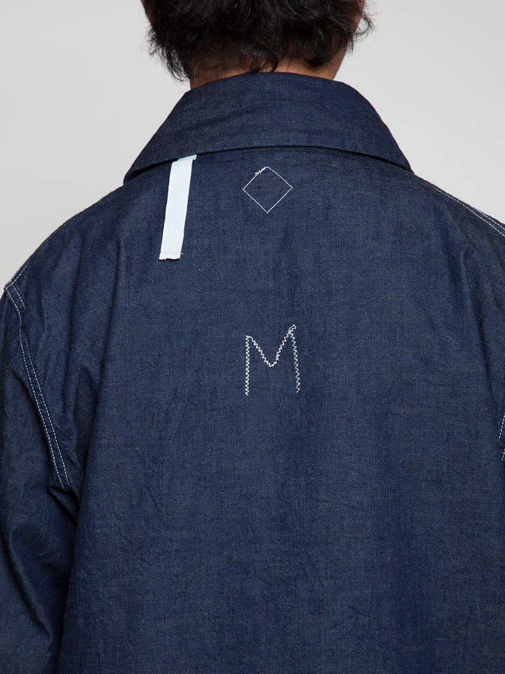 CJ003・Utility Navy Pullover Jacket / High Density Indigo Denim w/Natural Stitch