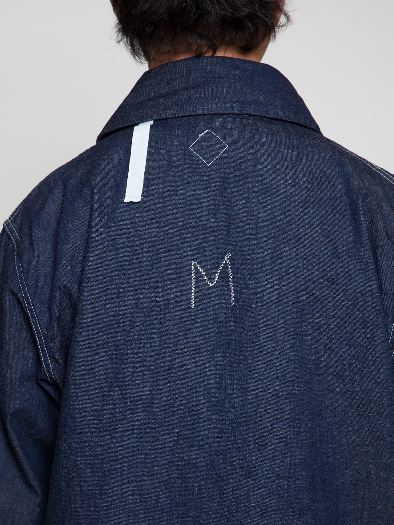 CJ003 - CORONA・Utility Navy Pullover Jacket / High Density Indigo Denim w/Natural Stitch