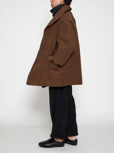 CJ009 - CORONA・Utility Mackinaw Coat / Cotton Moleskin - Brown