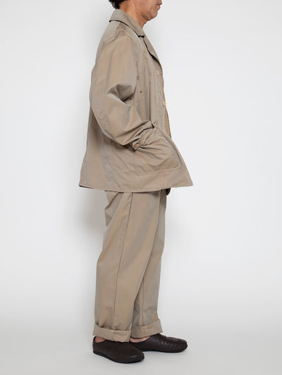 CJ034 - CORONA・Utility Work Coat / High Density Chambray Gabardine - Beige