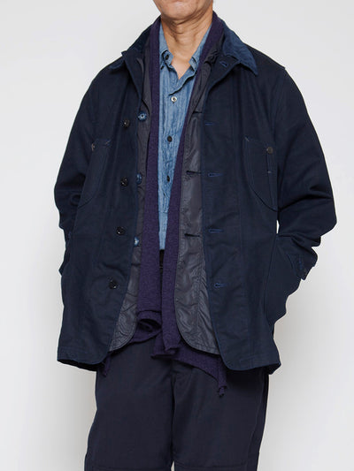 CJ043 - CORONA・Myrtle Work Coat / TAKEYARI Craft Canvas - Navy