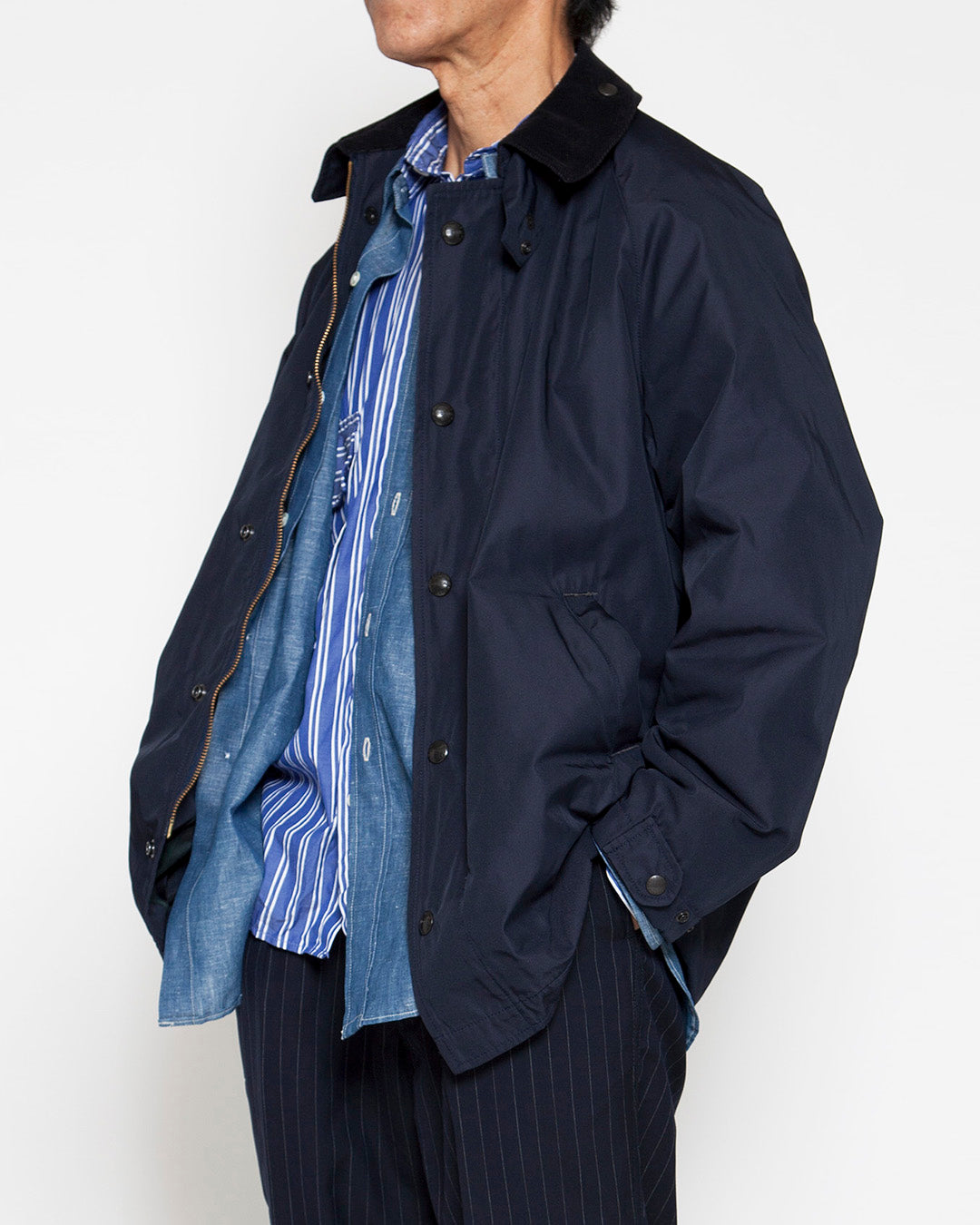 THE CORONA UTILITY - CJ054・A-2 Deck Jacket Long / Ester Gabardine - Navy