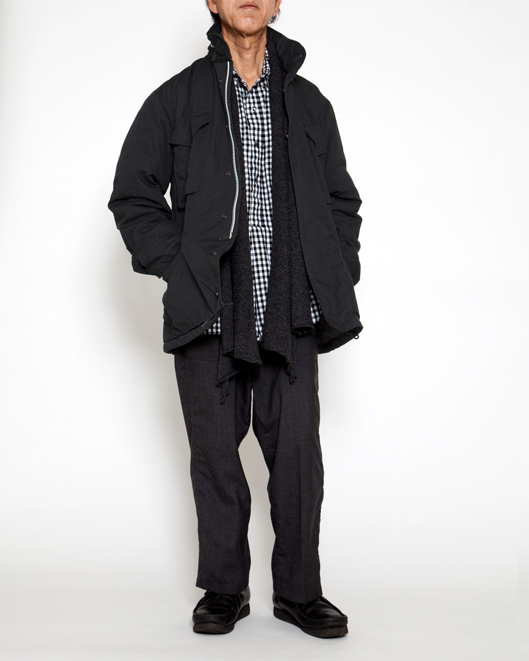 CJ112 - A-1 CLOTHING × THE CORONA UTILITY・M-65 Field Jacket / GI-Poplin × POLARTEC ALPHA - Black