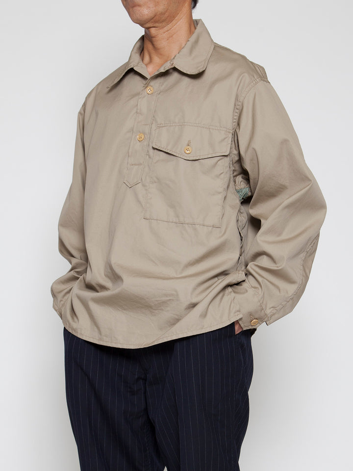CS008・Utility Pullover Stream Shirt / USMC M-51 NYCO Blocks - Beige