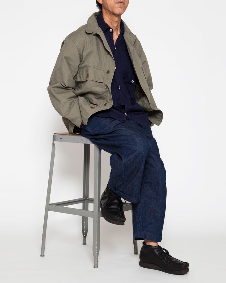 CS022・Navy Utility Jac Shirt / Olive Green