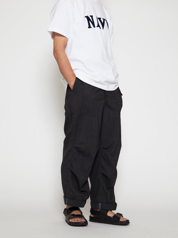 FP005E・"AGGRESSOR EASY SLACKS" / Wool Tropical Cloth - Charcoal