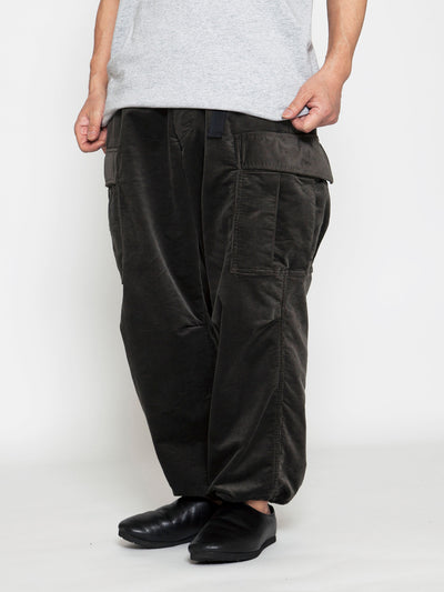 FP006E - FATIGUE SLACKS "JUNGLE EASY SLACKS" / Stretch Corduroy - Olive Green
