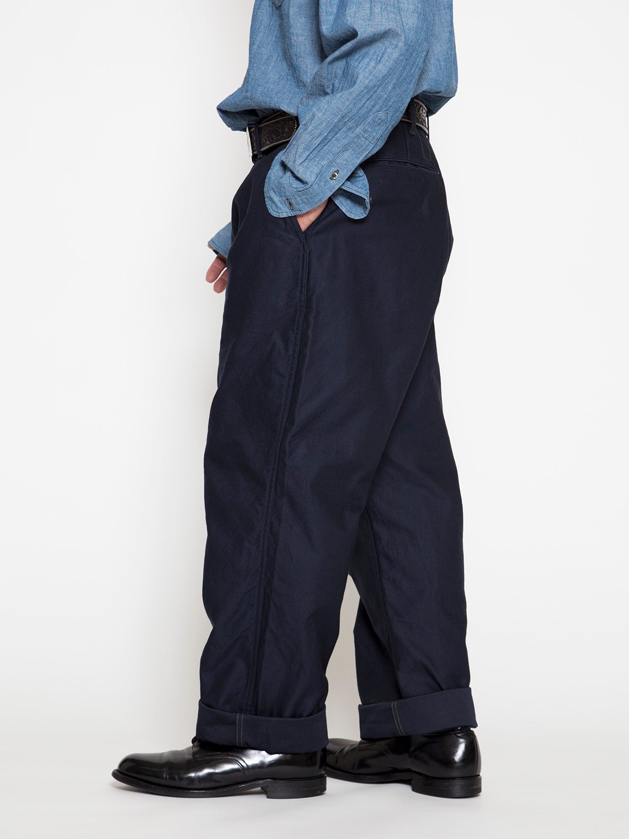 FP010 - FATIGUE SLACKS "DESERT SLACKS" / M-51 Backsatin - Navy