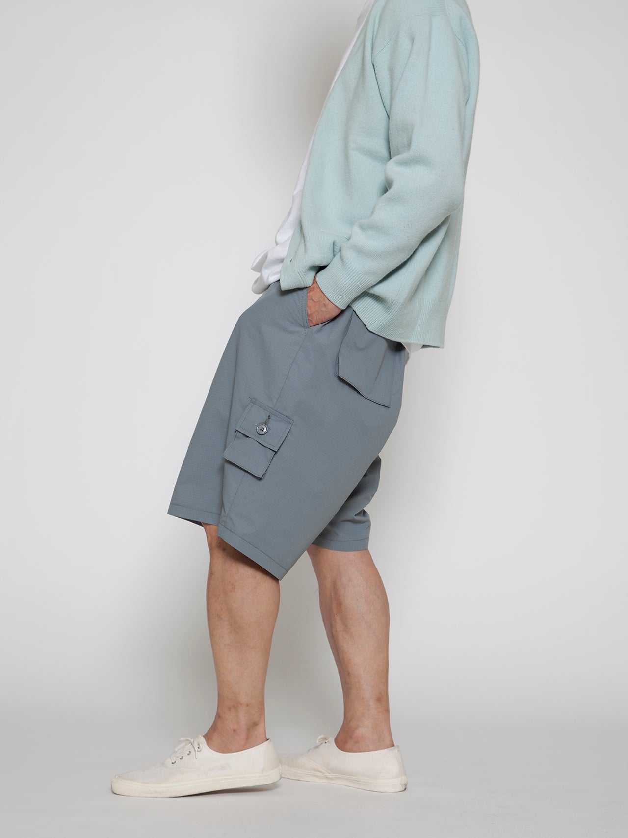 FP014E - FATIGUE SLACKS "TIGER EASY SHORT SLACKS" / Polyester Ripstop - Light Grey