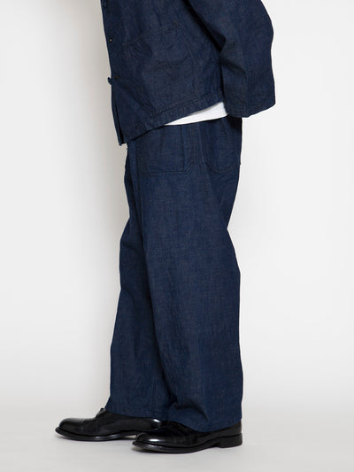 FP015 - FATIGUE SLACKS "UTILITY NAVY SLACKS" / High Density Indigo Denim
