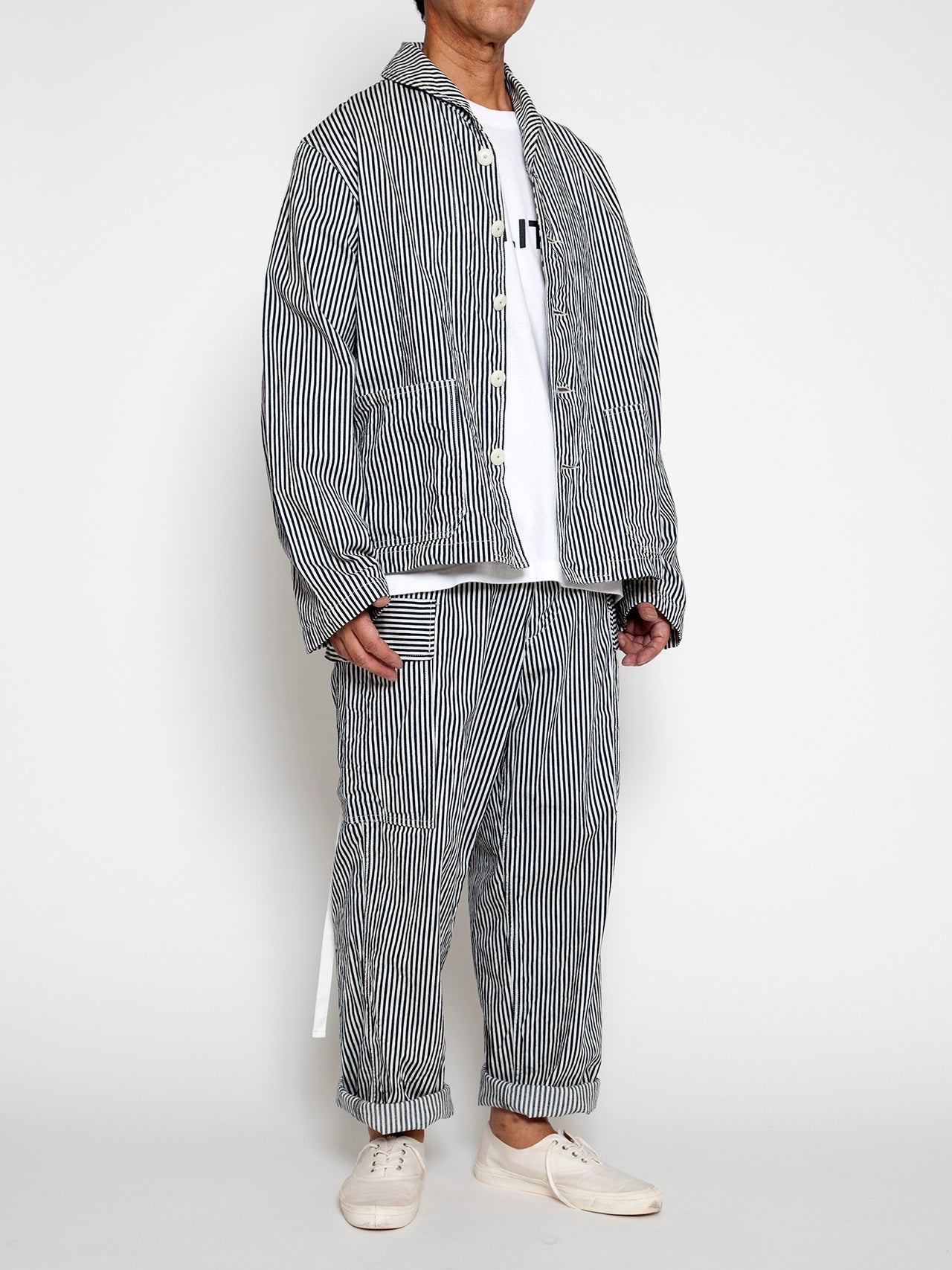 CJ004・Utility Navy Jumper / High Density Indigo Denim – THE