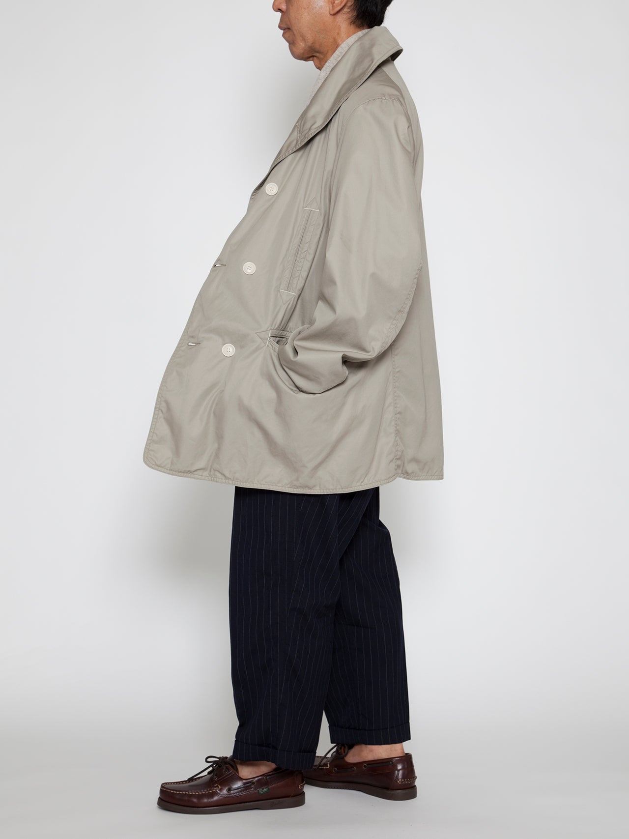 CJ009 - CORONA・Utility Mackinaw Coat / High Density Cotton Gabardine - Sand Beige