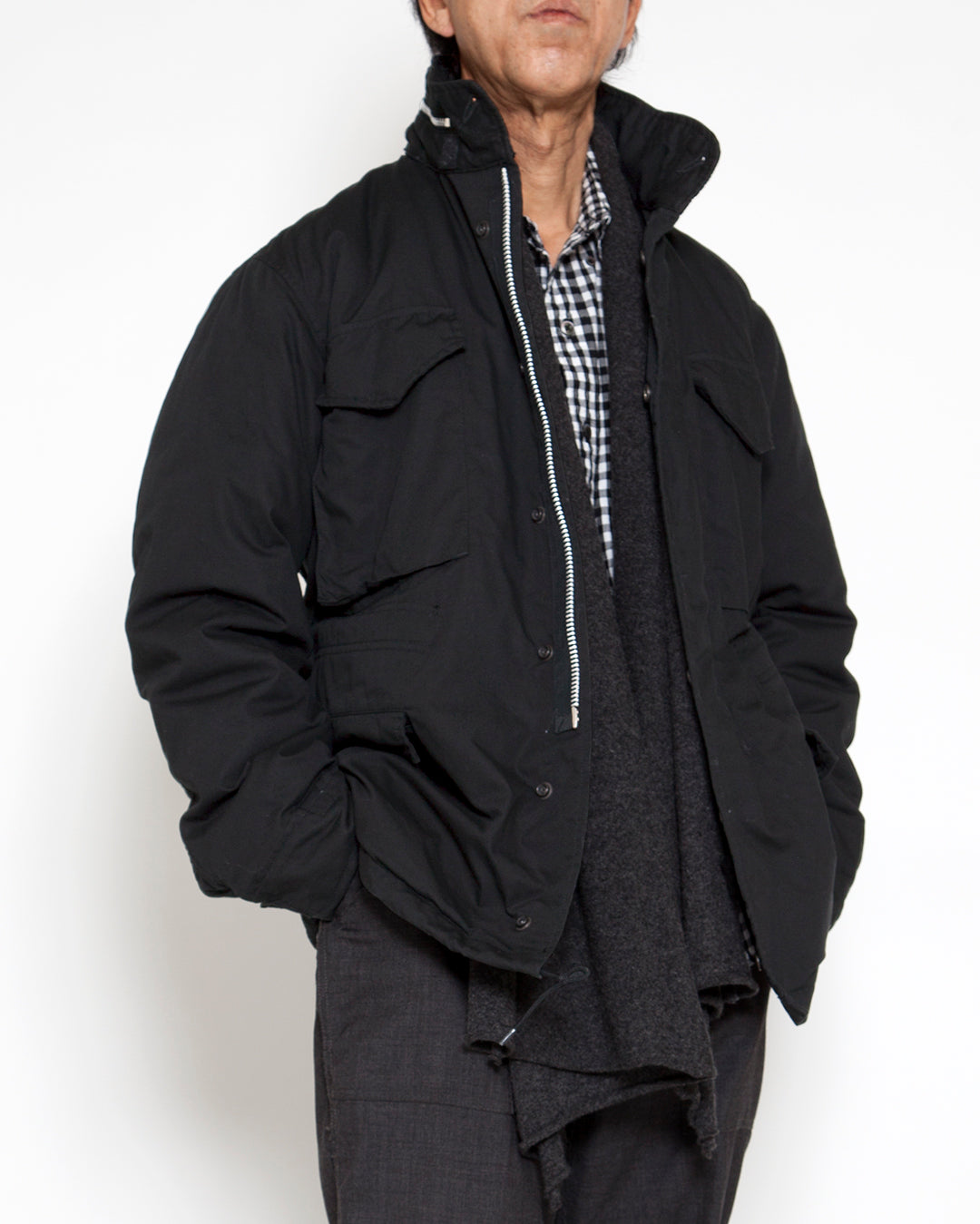 A-1 CLOTHING × THE CORONA UTILITY - CJ112・M-65 Field Jacket / GI-Poplin ×  POLARTEC ALPHA - Black