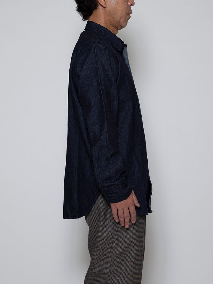 CS001・NAVY 1pocket Shirt / 6oz Denim - Indigo