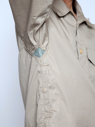 CS008 - CORONA・Utility Pullover Stream Shirt / USMC M-51 NYCO Blocks - Beige