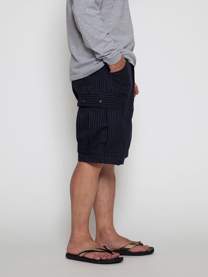 FP009・"M-51 SHORT SLACKS" / TR Oxford - Navy Stripe