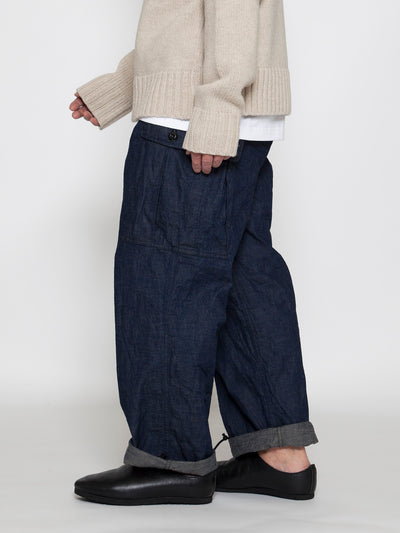 FP013 - FATIGUE SLACKS "VIETNAM SLACKS" / 8.5oz High Density Indigo Denim