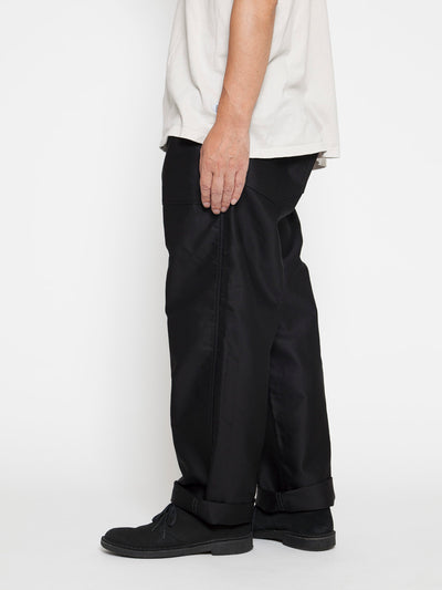 FP016 - FATIGUE SLACKS "SEAMANS SLACKS" / Giza Cotton Moleskin - Black