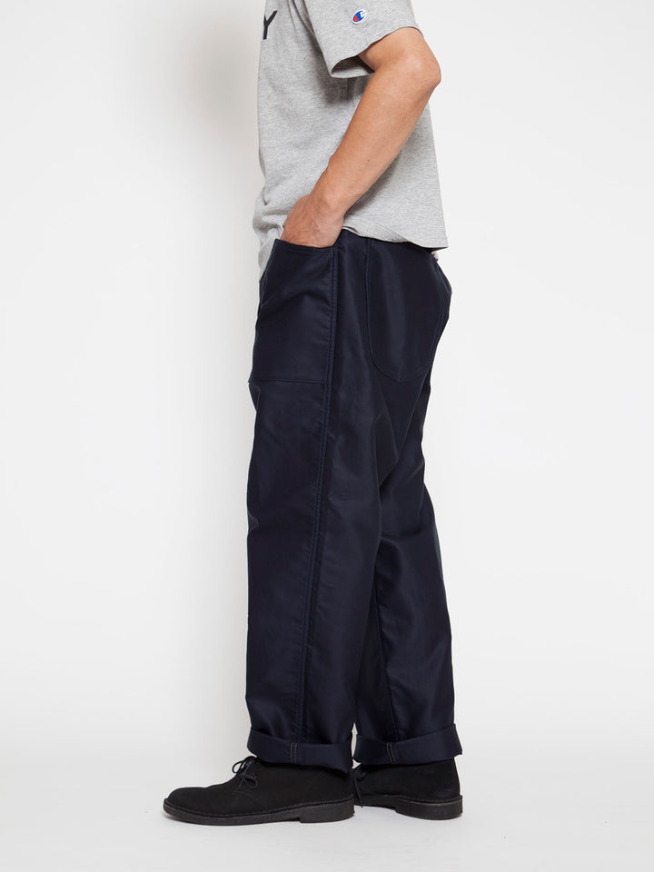 FP016・"SEAMANS SLACKS" / Giza Cotton Moleskin - Navy