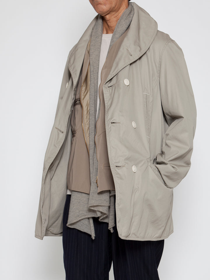 CJ009・Utility Mackinaw Coat / High Density Cotton Gabardine - Sand Beige