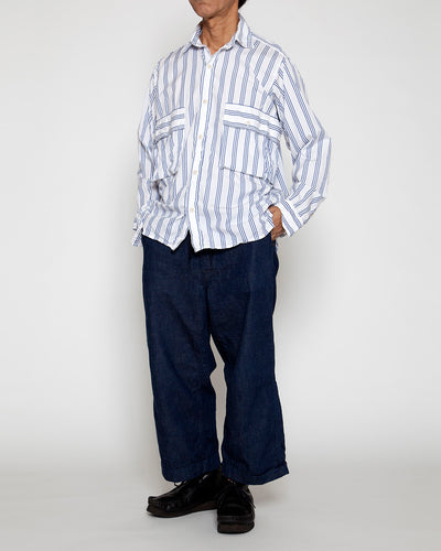 THE CORONA UTILITY・Hunter Hiker Jac Shirt / White × Blue