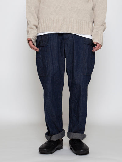 FP013 - FATIGUE SLACKS "VIETNAM SLACKS" / 8.5oz High Density Indigo Denim