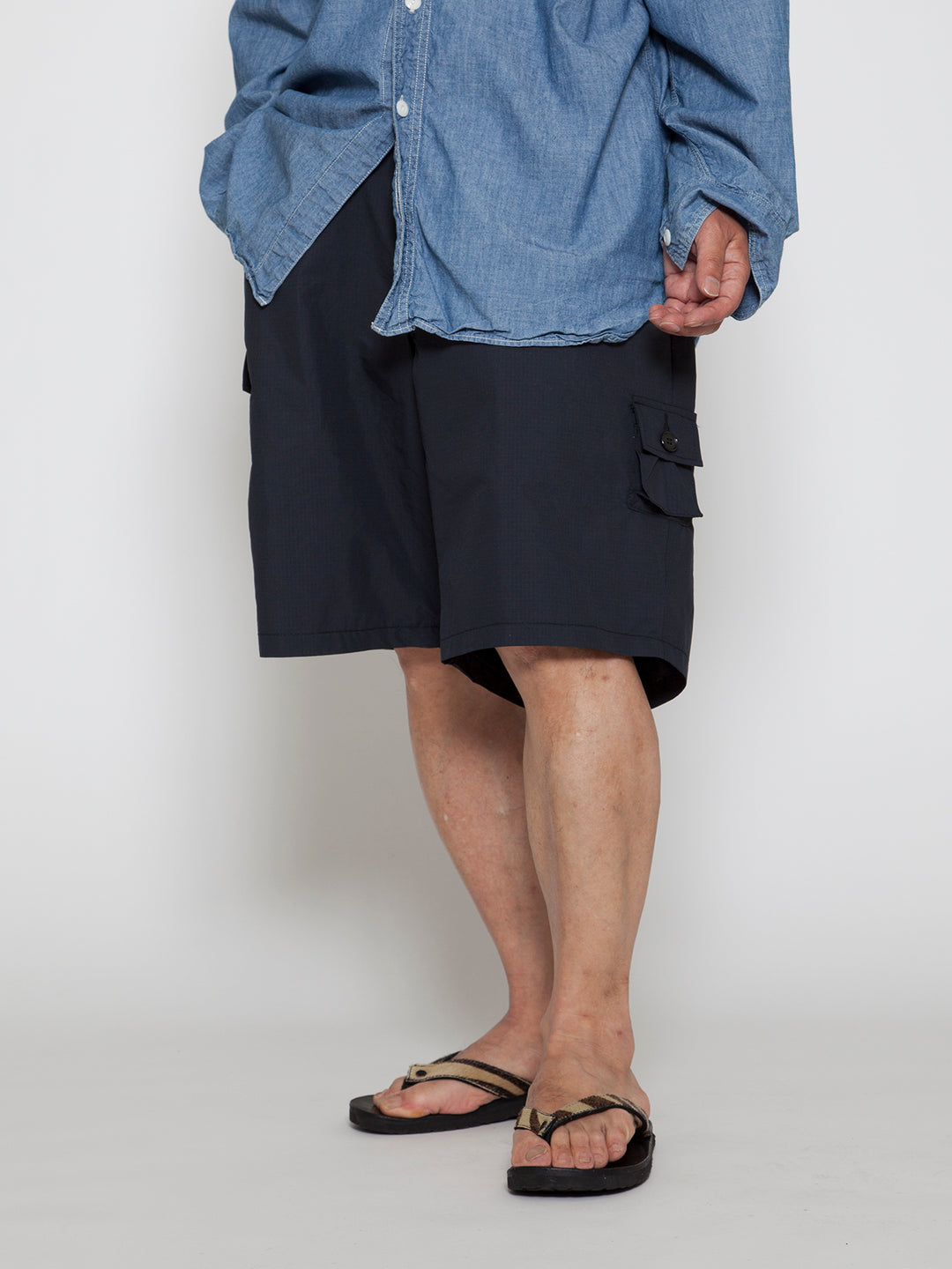 FP014E・"TIGER EASY SHORT SLACKS" / Polyester Ripstop - Black