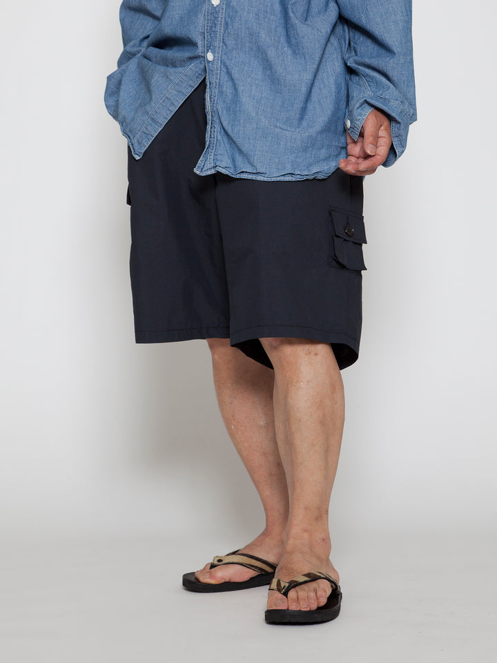 FP014E・"TIGER EASY SHORT SLACKS" / Polyester Ripstop - Black