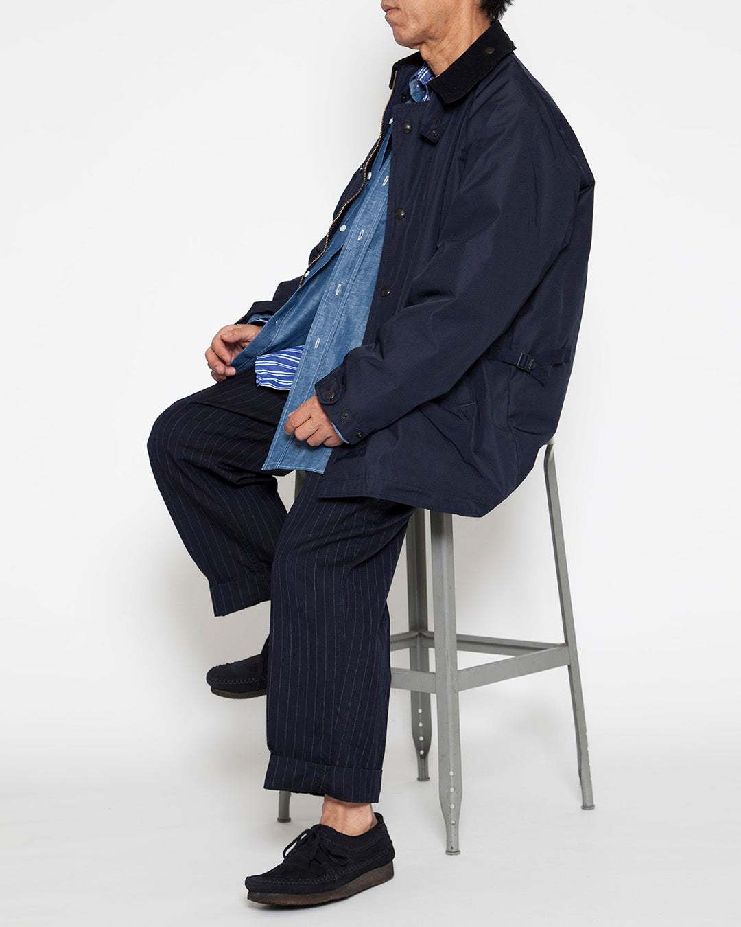 THE CORONA UTILITY - CJ054・A-2 Deck Jacket Long / Ester Gabardine - Navy