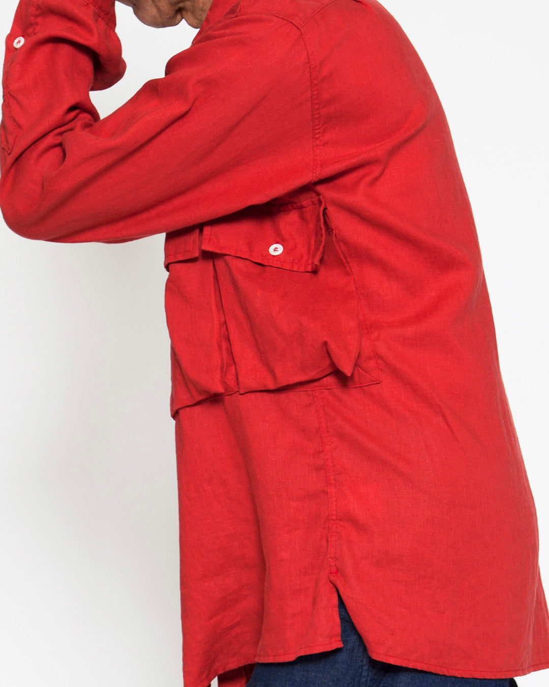 corona utility ハンターハイカージャックシャツ　サイズl THE CORONA UTILITY・ハンターハイカージャックシャツ - ホワイト × ブルー