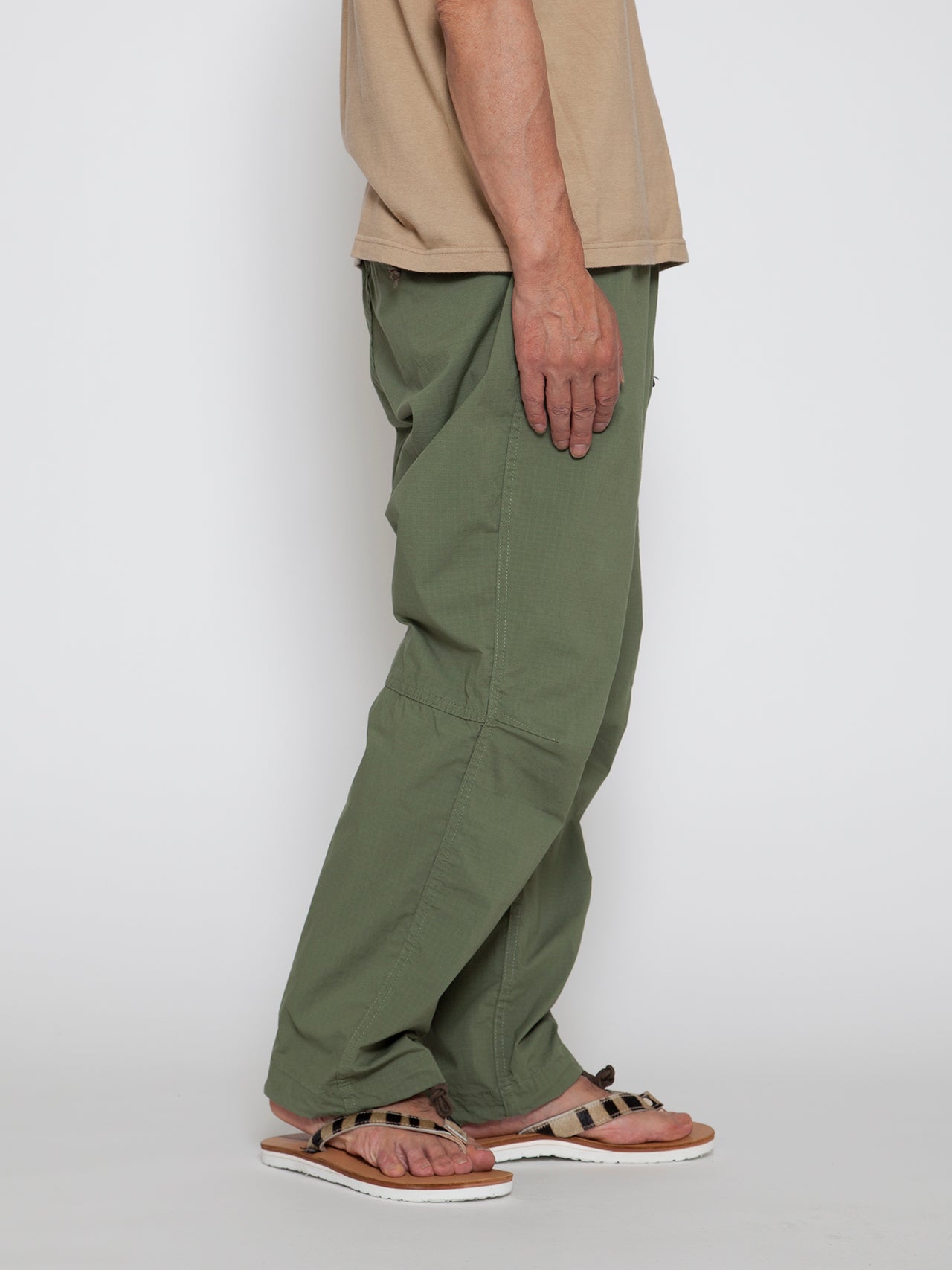 FP007E - FATIGUE SLACKS "EX-48 EASY SLACKS" / Nylon + Cotton Ripstop - Tropical Green