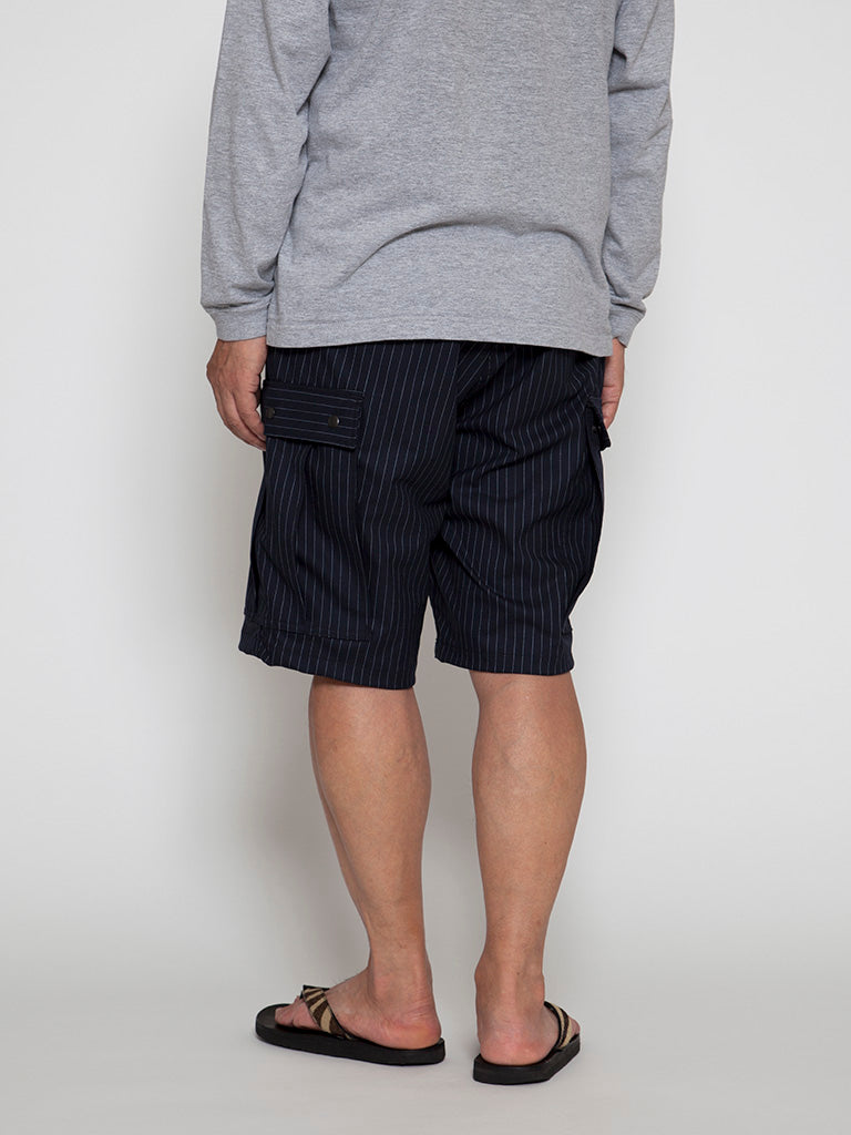 FP009・"M-51 SHORT SLACKS" / TR Oxford - Navy Stripe